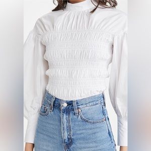 GANNI POPLIN BLOUSE